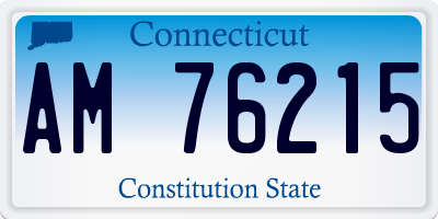 CT license plate AM76215