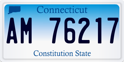 CT license plate AM76217