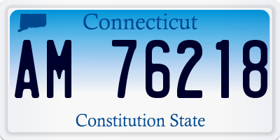 CT license plate AM76218