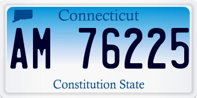 CT license plate AM76225