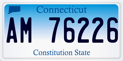 CT license plate AM76226