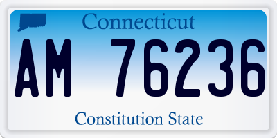 CT license plate AM76236
