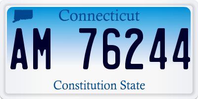 CT license plate AM76244