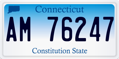 CT license plate AM76247
