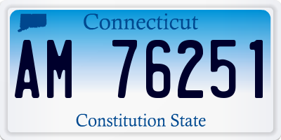 CT license plate AM76251