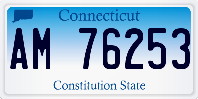 CT license plate AM76253