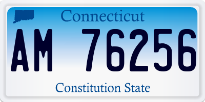CT license plate AM76256