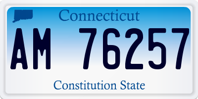 CT license plate AM76257