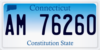 CT license plate AM76260