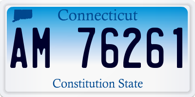 CT license plate AM76261