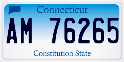 CT license plate AM76265