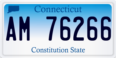 CT license plate AM76266