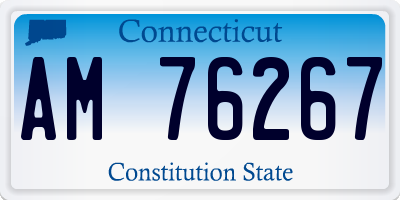CT license plate AM76267