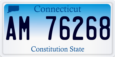 CT license plate AM76268