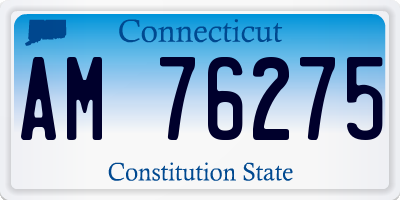 CT license plate AM76275