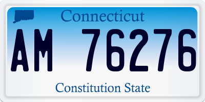 CT license plate AM76276