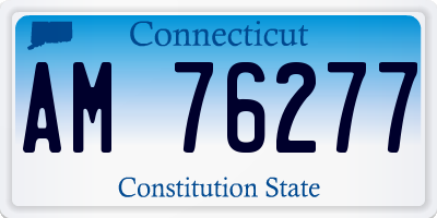 CT license plate AM76277