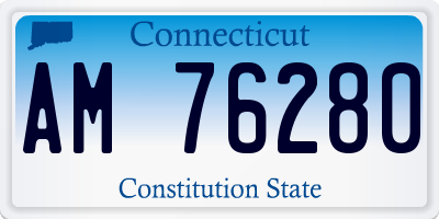 CT license plate AM76280