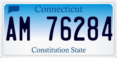 CT license plate AM76284
