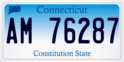 CT license plate AM76287