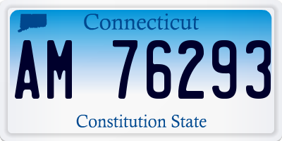CT license plate AM76293