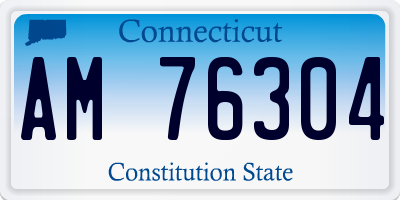 CT license plate AM76304
