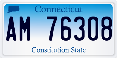 CT license plate AM76308