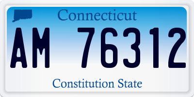 CT license plate AM76312