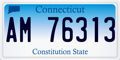 CT license plate AM76313