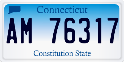 CT license plate AM76317