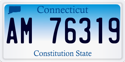 CT license plate AM76319