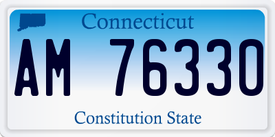 CT license plate AM76330