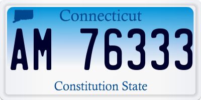 CT license plate AM76333