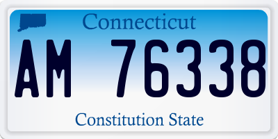CT license plate AM76338