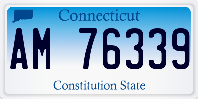 CT license plate AM76339
