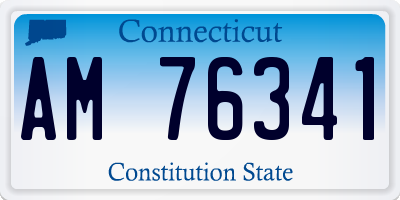 CT license plate AM76341