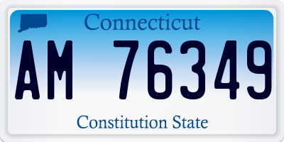 CT license plate AM76349
