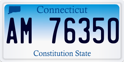CT license plate AM76350