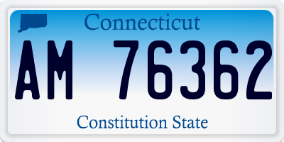 CT license plate AM76362