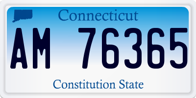 CT license plate AM76365