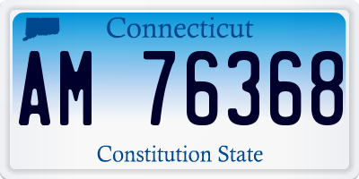 CT license plate AM76368