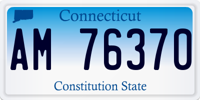 CT license plate AM76370