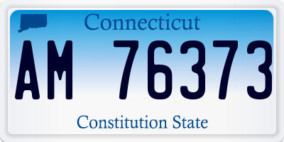 CT license plate AM76373
