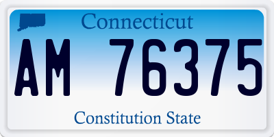 CT license plate AM76375