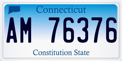CT license plate AM76376