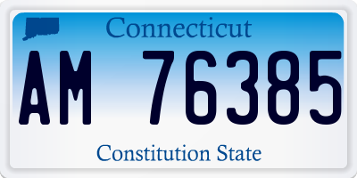 CT license plate AM76385
