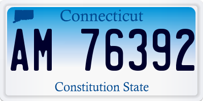 CT license plate AM76392