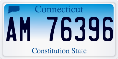 CT license plate AM76396