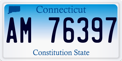 CT license plate AM76397