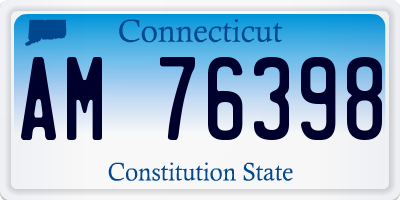 CT license plate AM76398